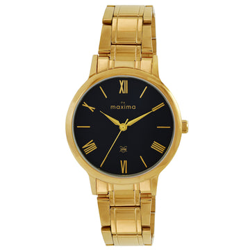 Maxima GOLD Women Blue Dial Analogue Watch - 67083CMLY